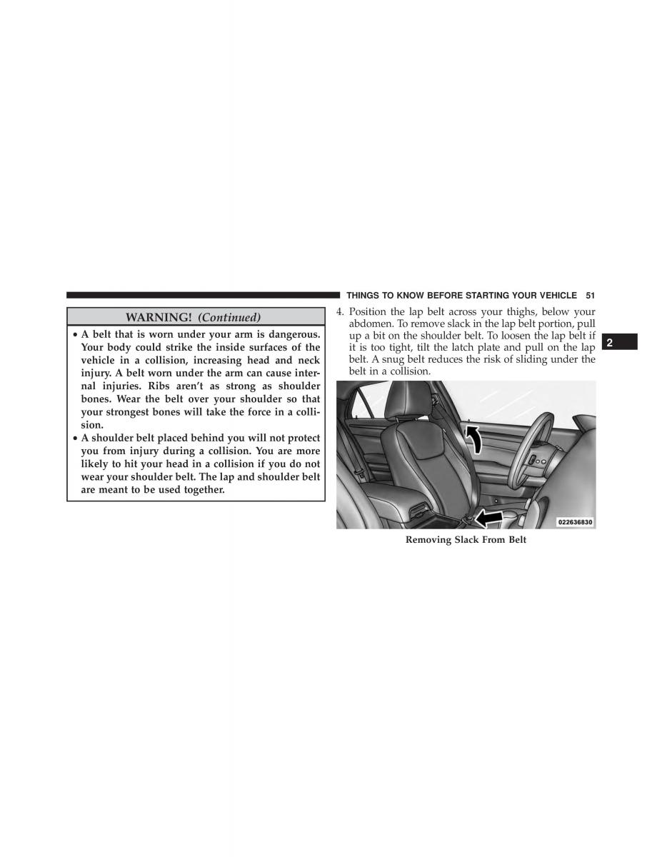 Chrysler 300C II 2 SRT owners manual / page 53