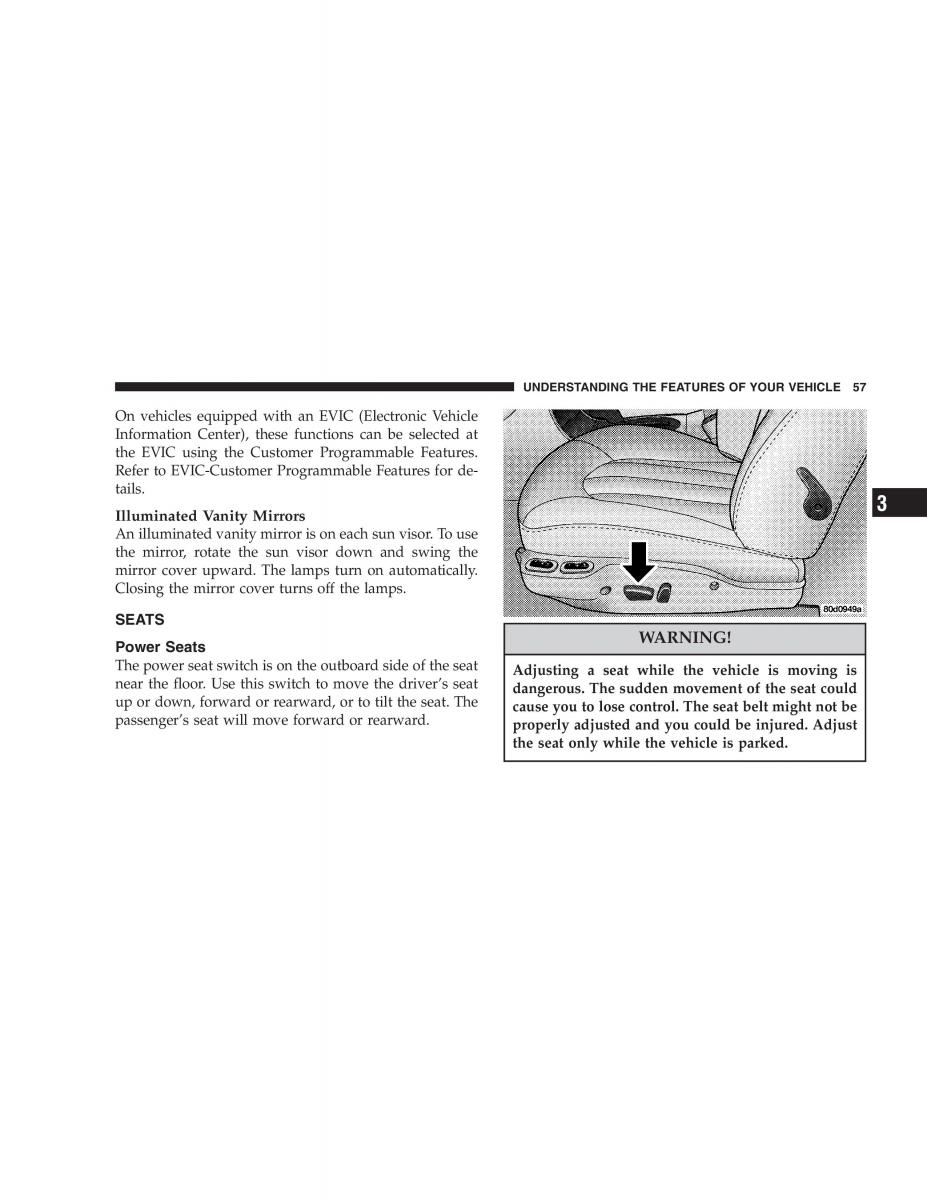 Chrysler 300M owners manual / page 57