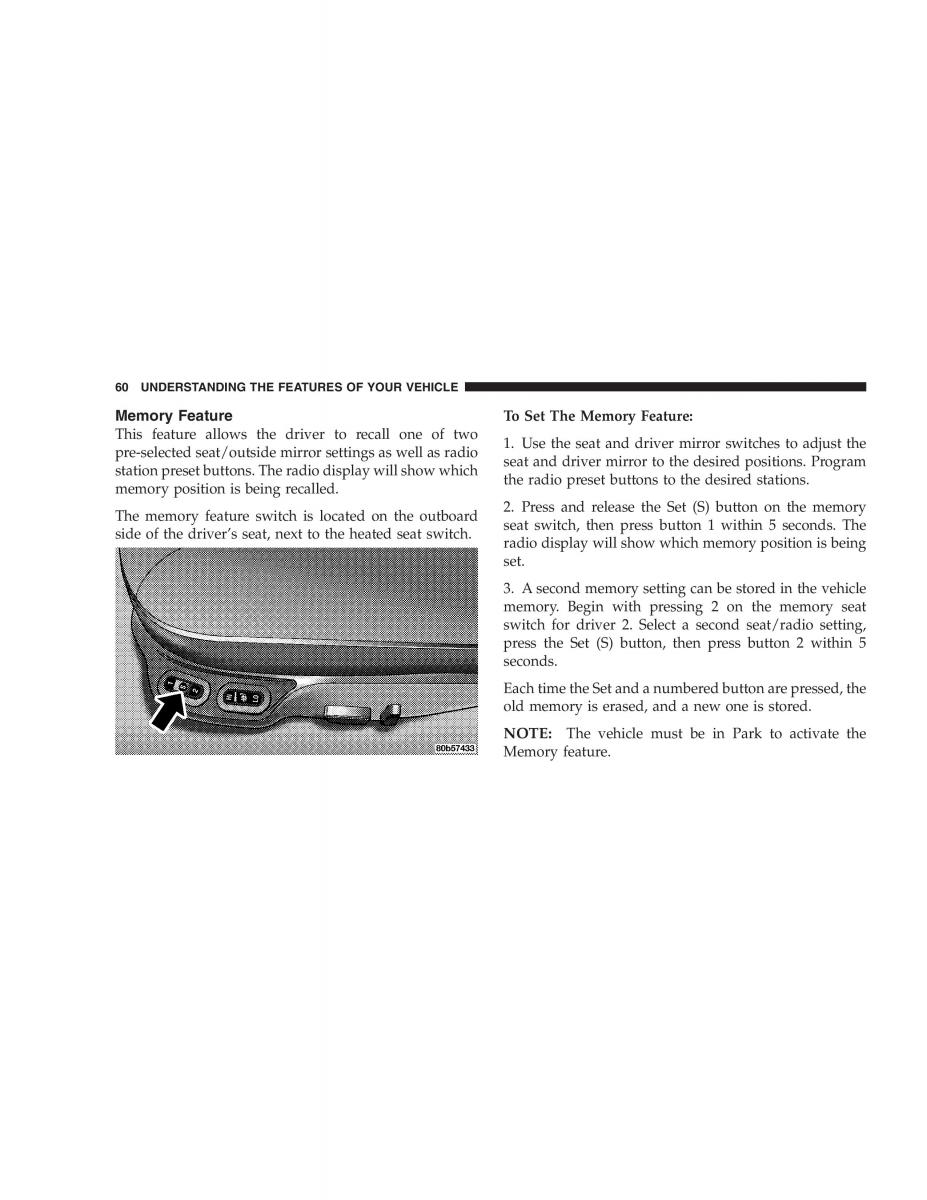 Chrysler 300M owners manual / page 60