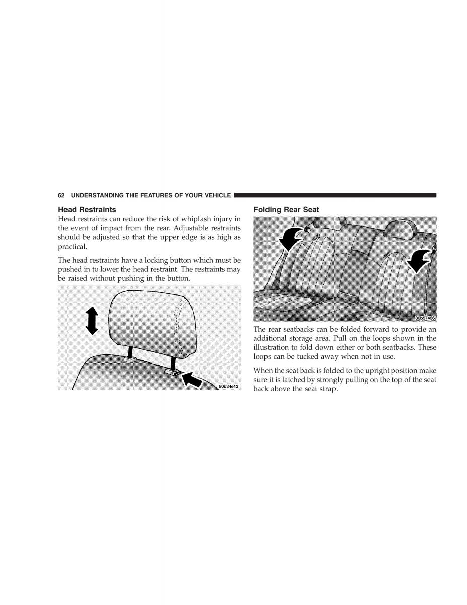 Chrysler 300M owners manual / page 62