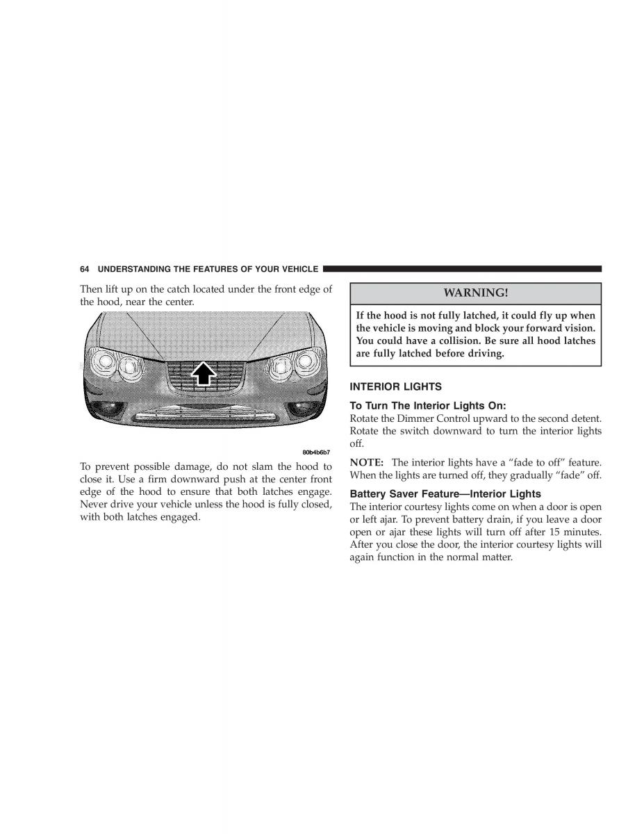 Chrysler 300M owners manual / page 64