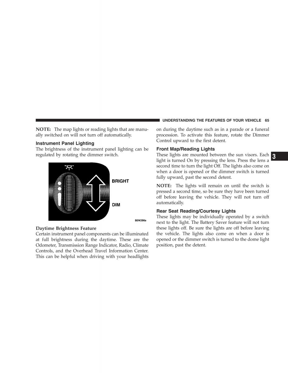 Chrysler 300M owners manual / page 65