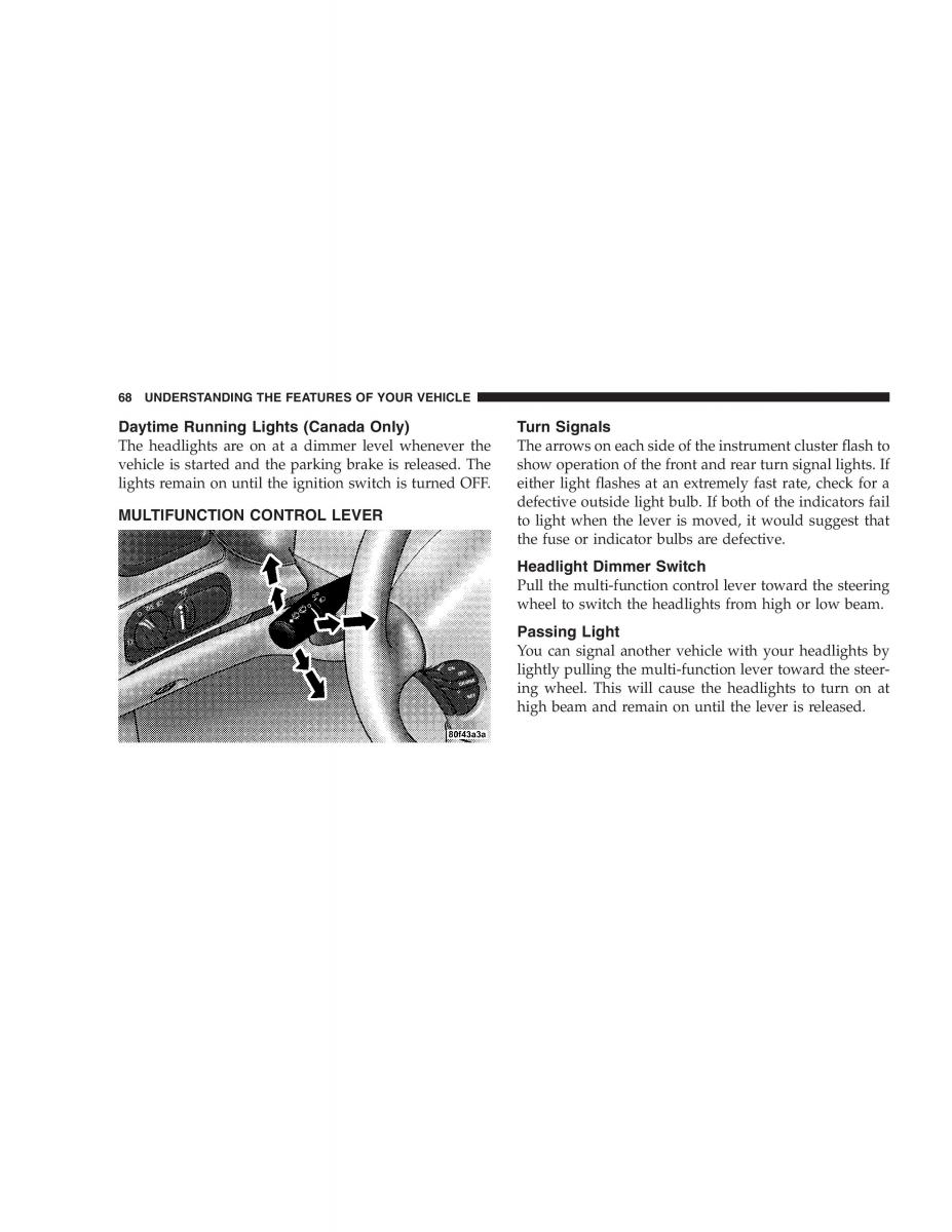 Chrysler 300M owners manual / page 68