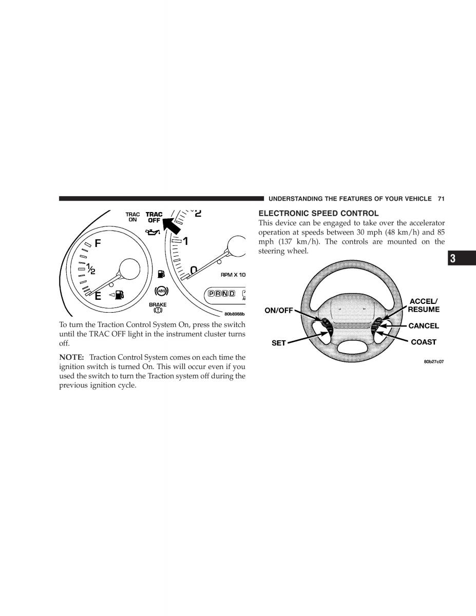 Chrysler 300M owners manual / page 71