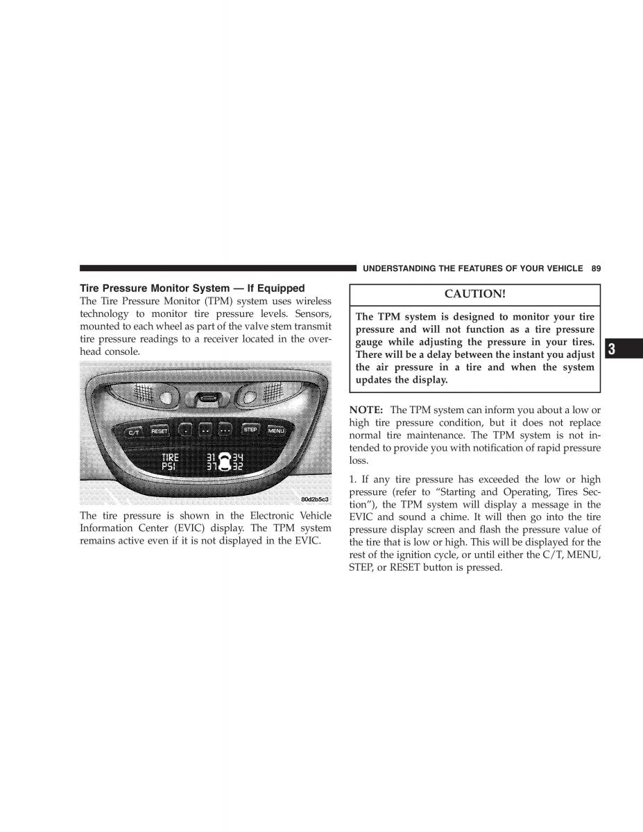 Chrysler 300M owners manual / page 89