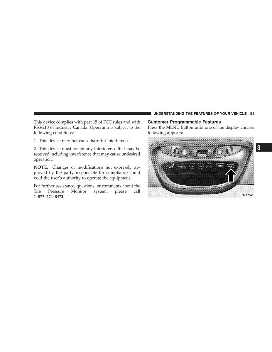 Chrysler 300M owners manual / page 91