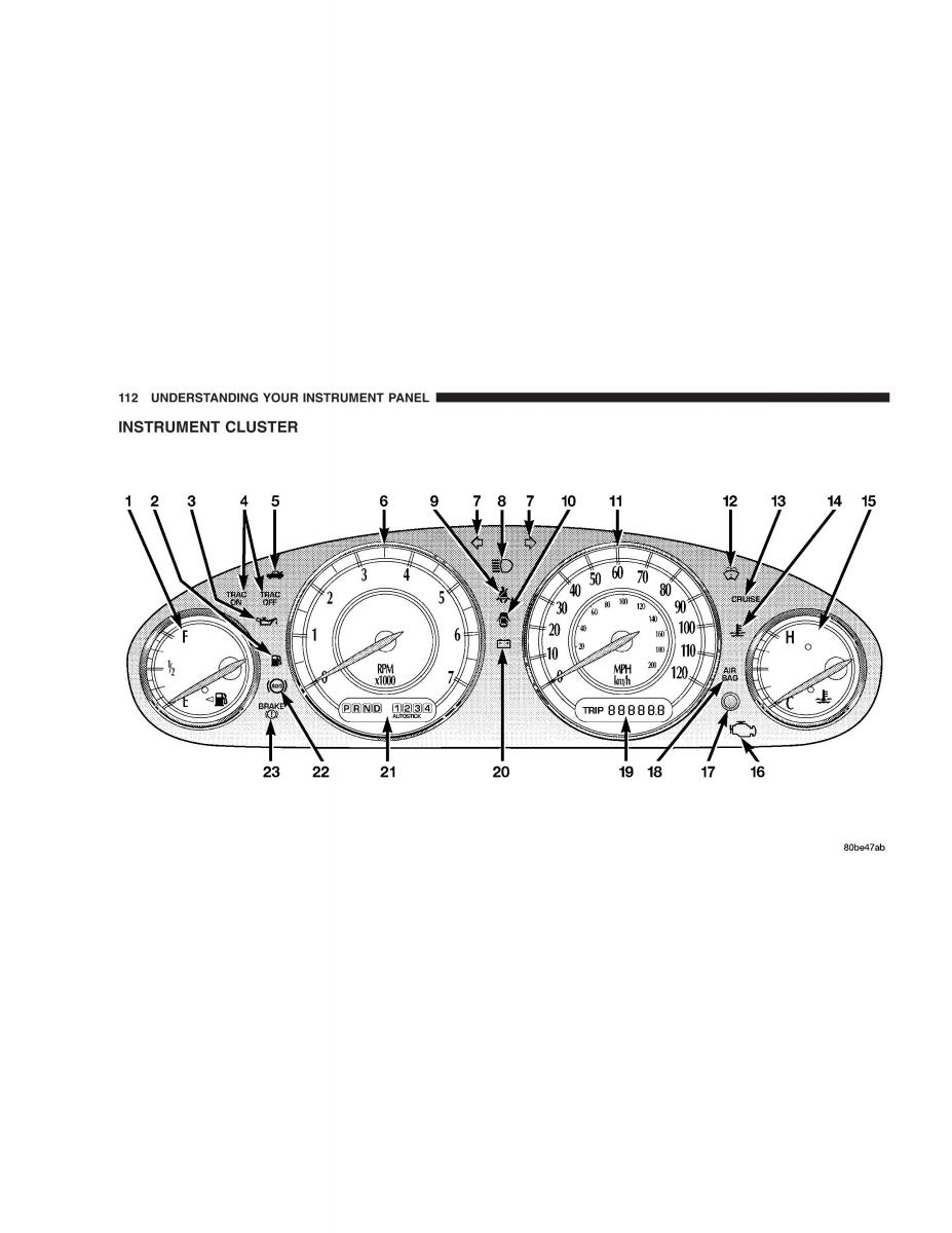 Chrysler 300M owners manual / page 112