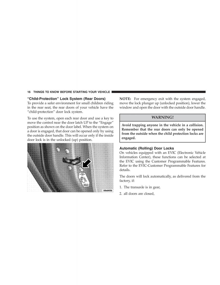 Chrysler 300M owners manual / page 16