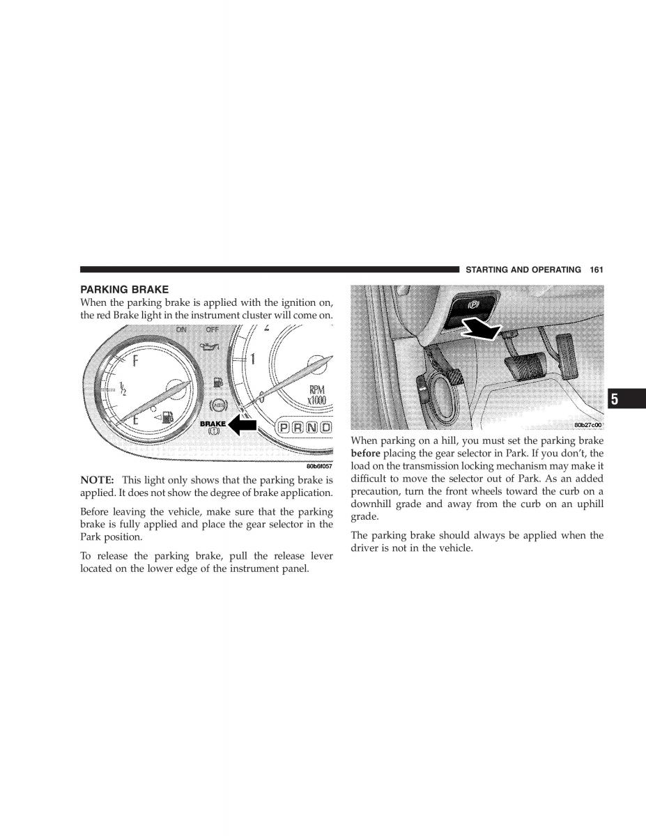 Chrysler 300M owners manual / page 161