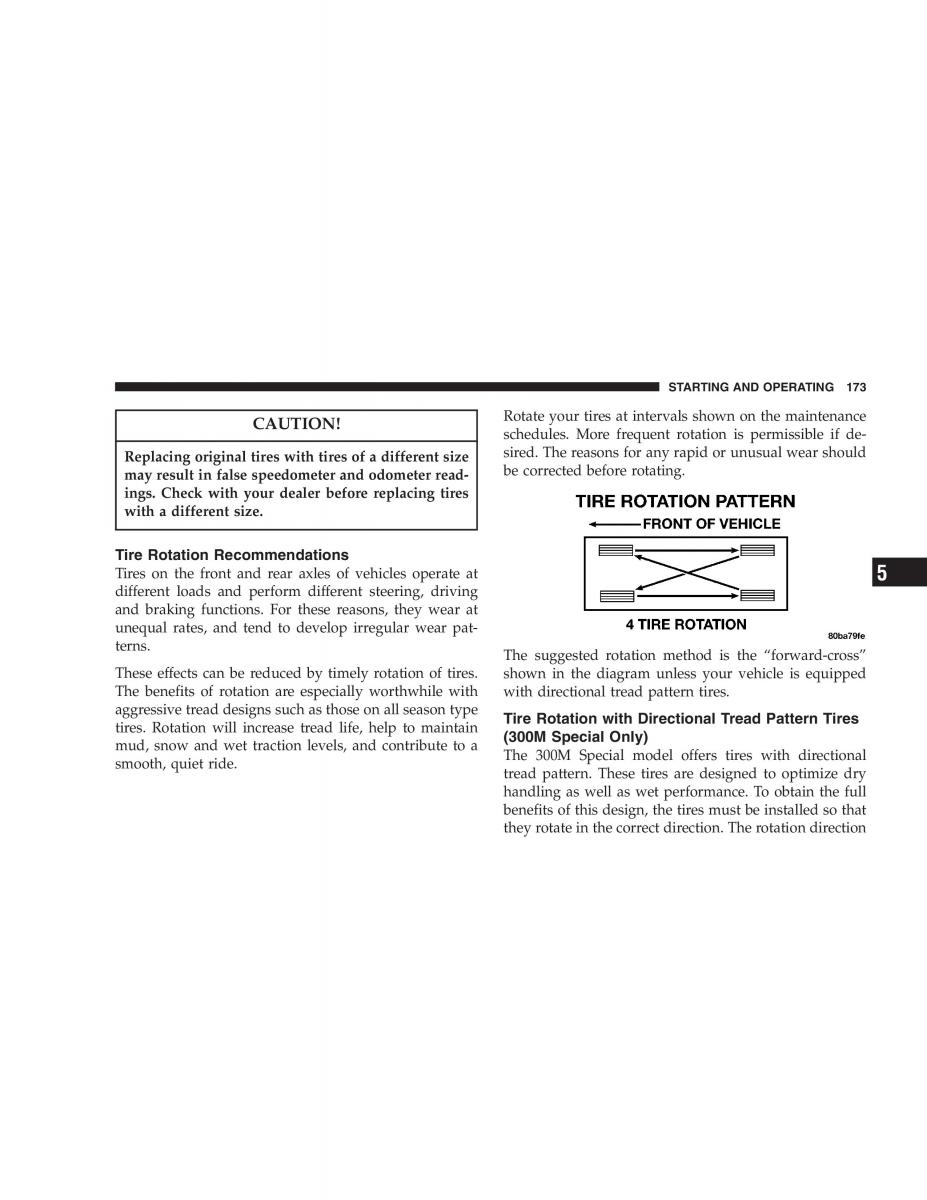 Chrysler 300M owners manual / page 173