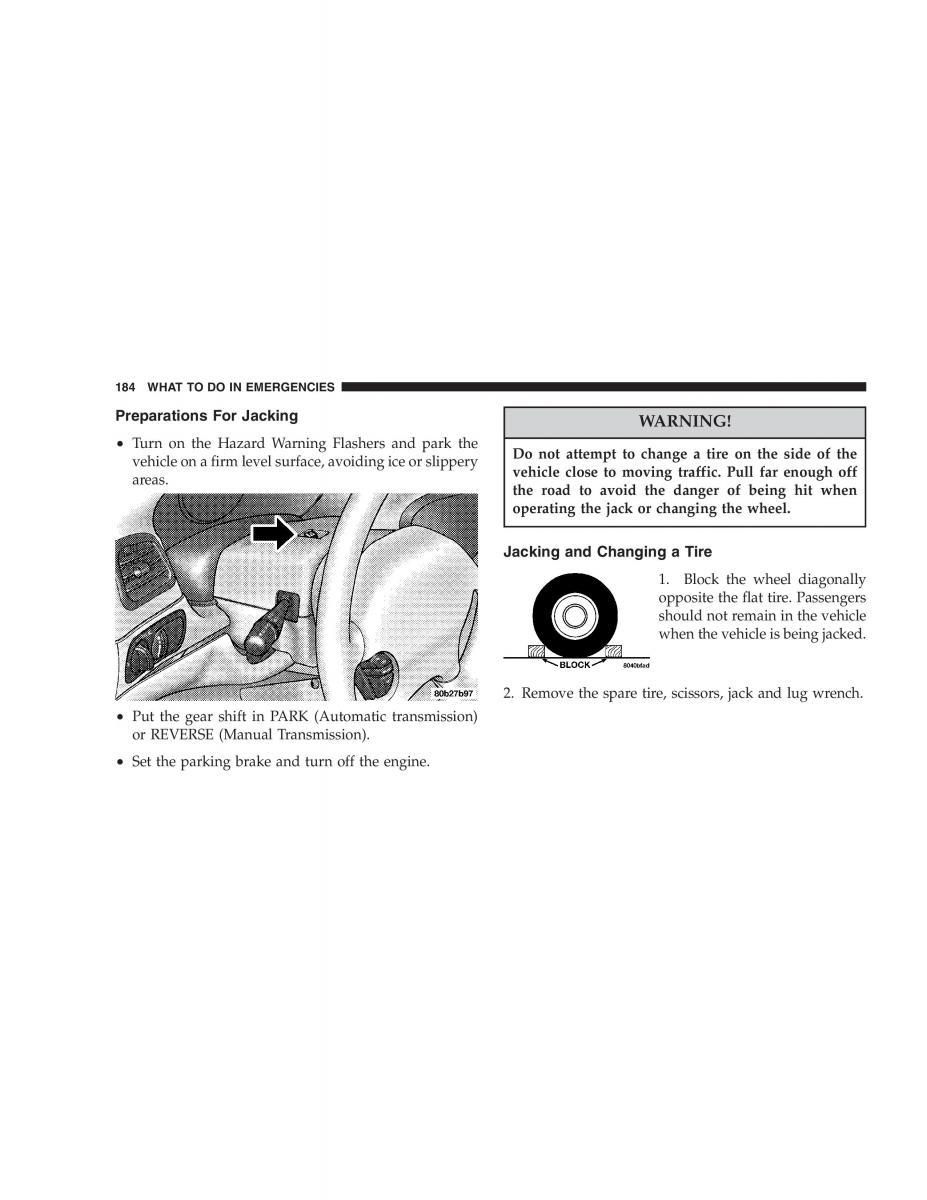 Chrysler 300M owners manual / page 184