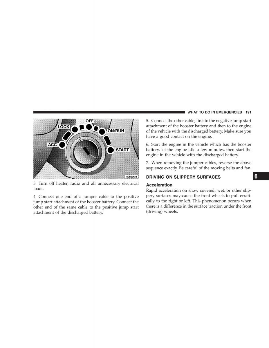 Chrysler 300M owners manual / page 191