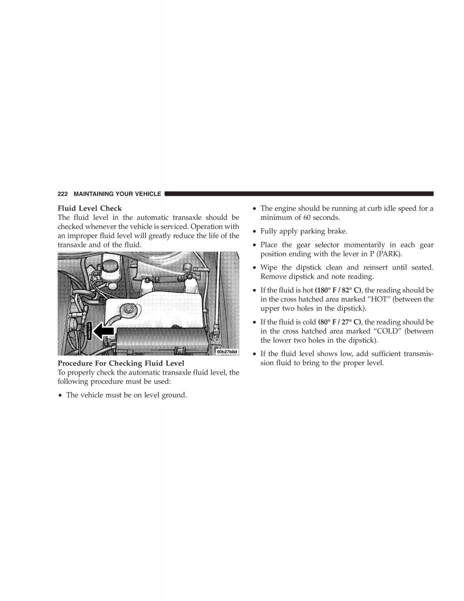 Chrysler 300M owners manual / page 222