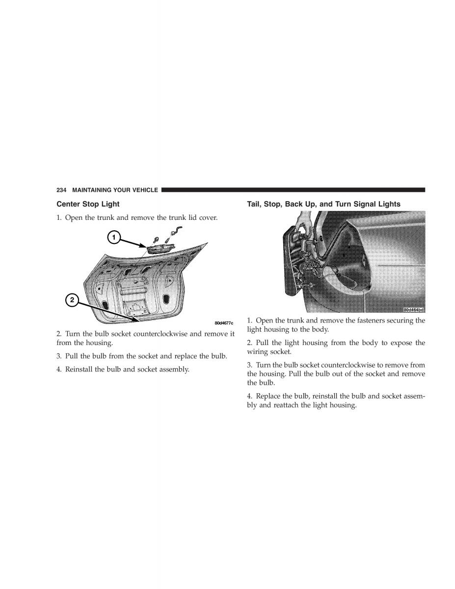 Chrysler 300M owners manual / page 234