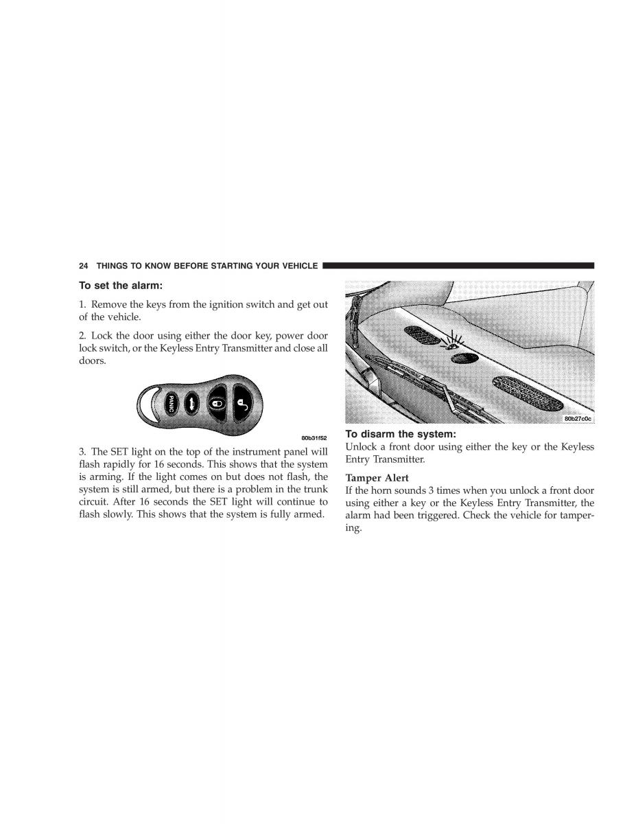 Chrysler 300M owners manual / page 24