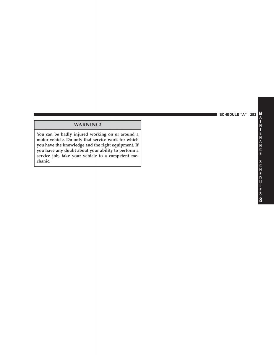 Chrysler 300M owners manual / page 253