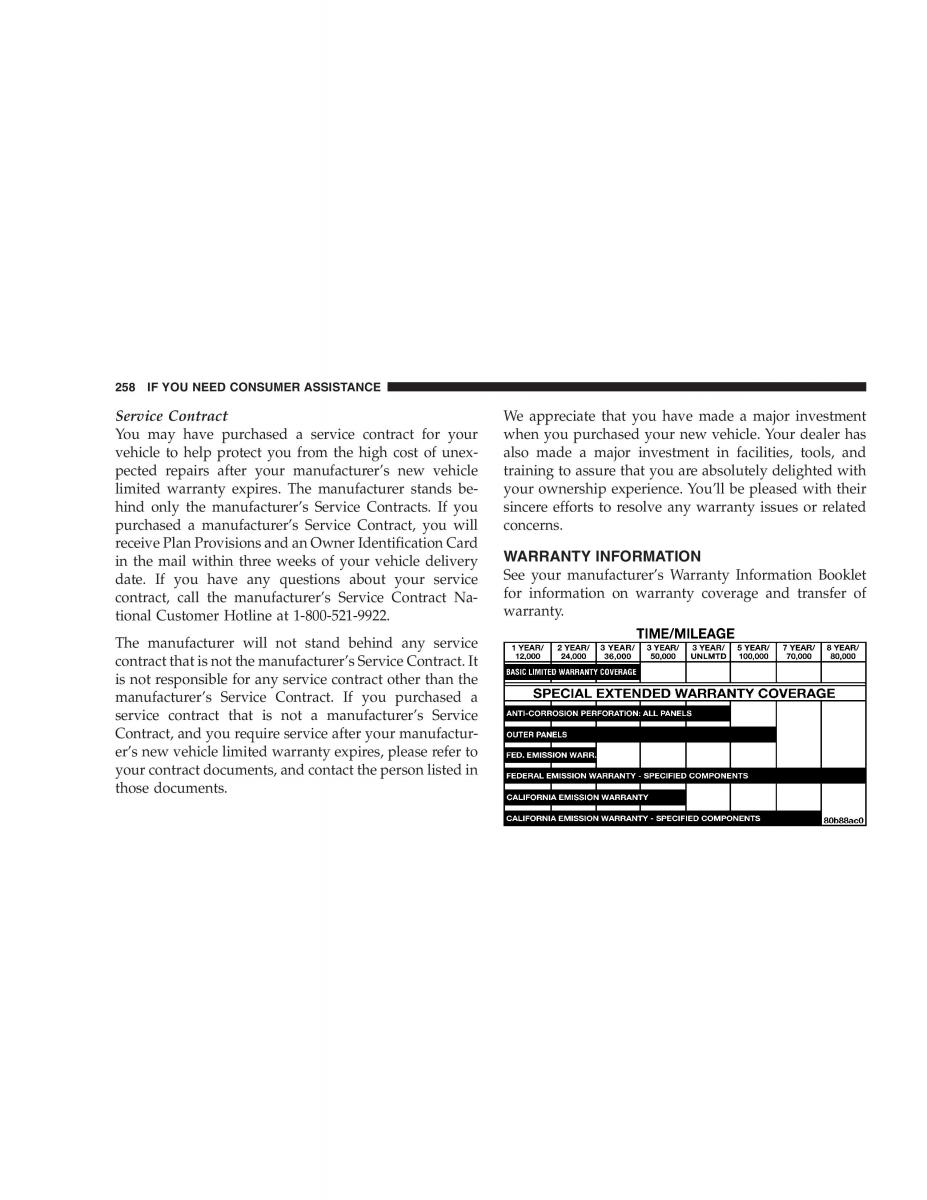 Chrysler 300M owners manual / page 258