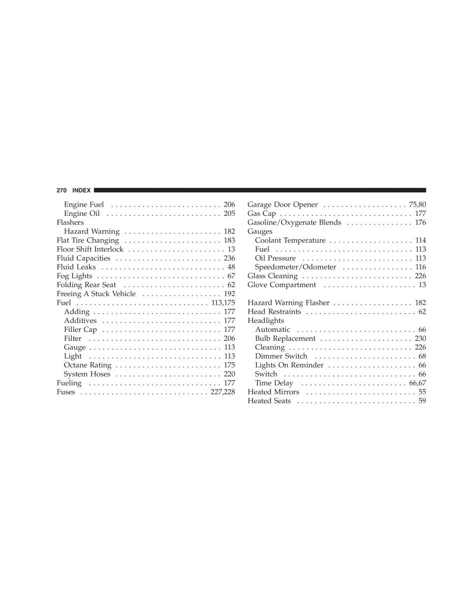 Chrysler 300M owners manual / page 270