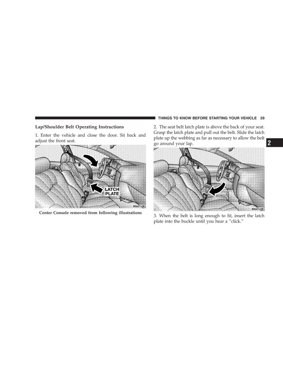 Chrysler 300M owners manual / page 29