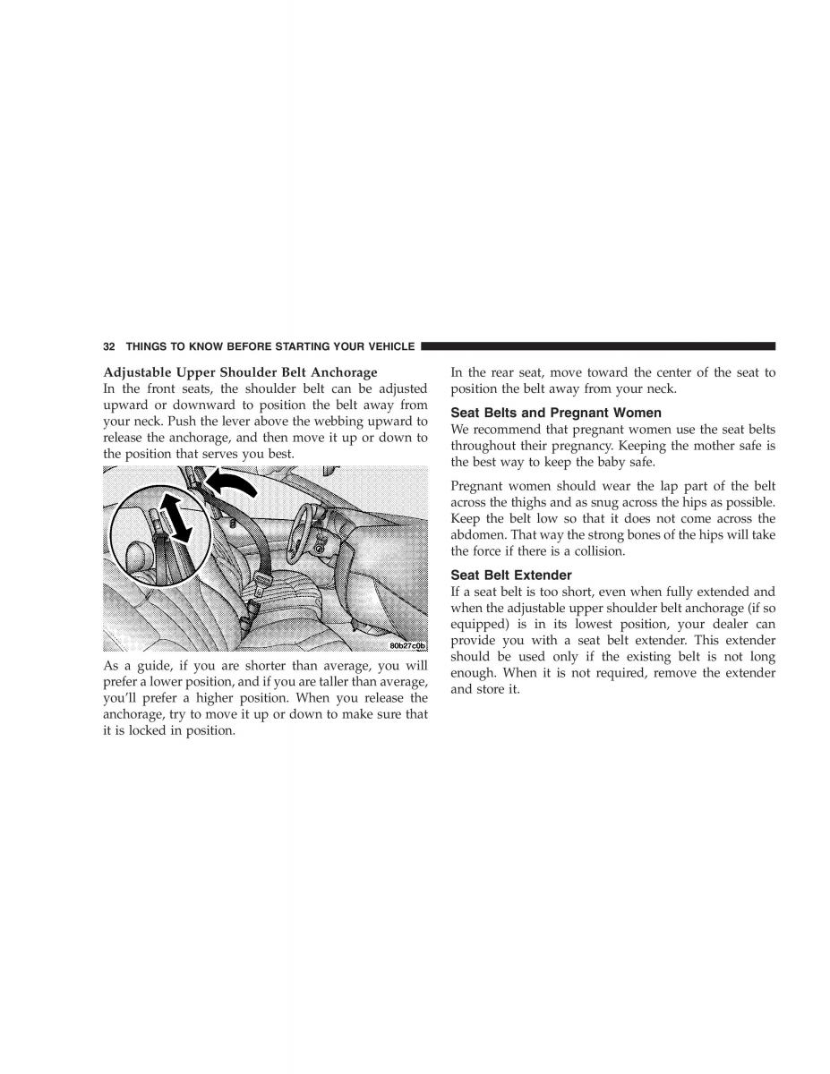 Chrysler 300M owners manual / page 32