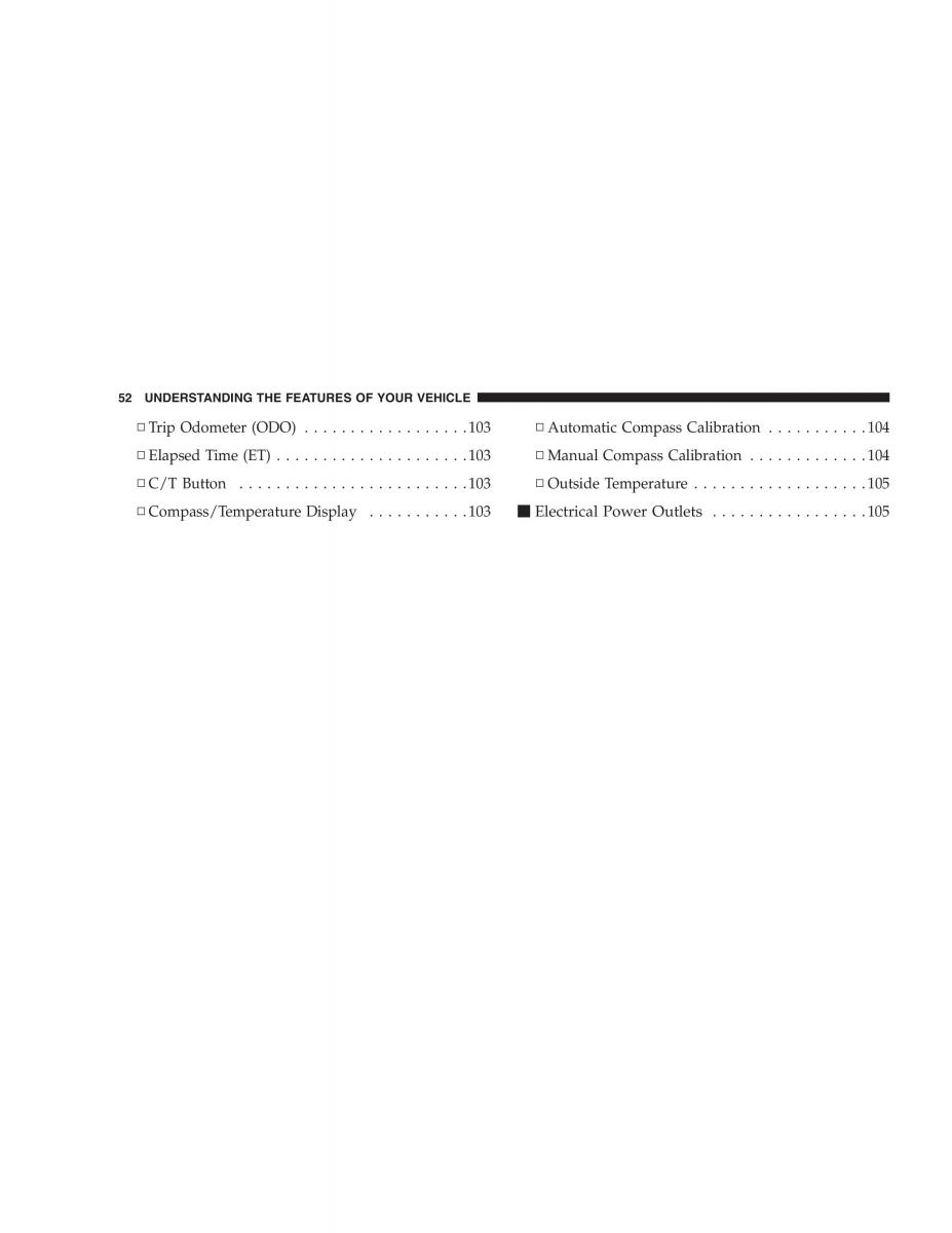 Chrysler 300M owners manual / page 52