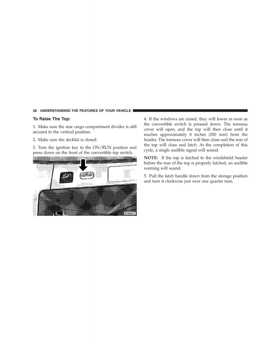 Chrysler Crossfire owners manual / page 58