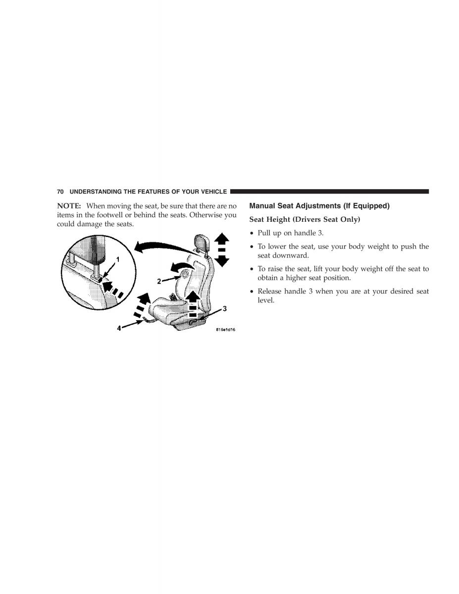 Chrysler Crossfire owners manual / page 70