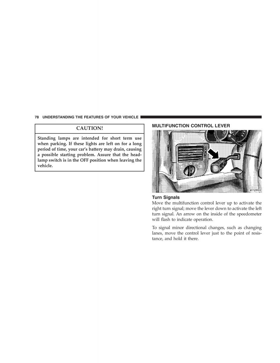 Chrysler Crossfire owners manual / page 78