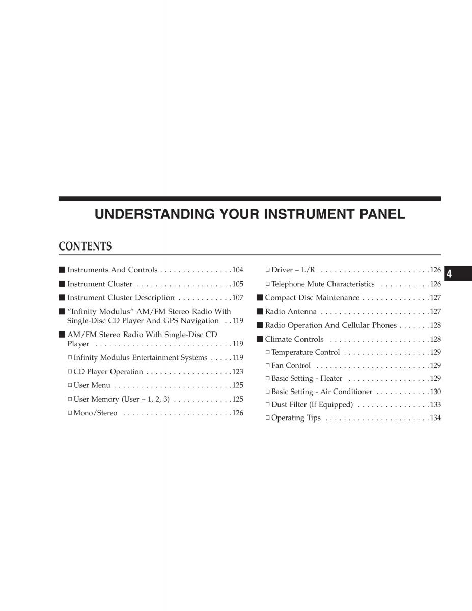 Chrysler Crossfire owners manual / page 103