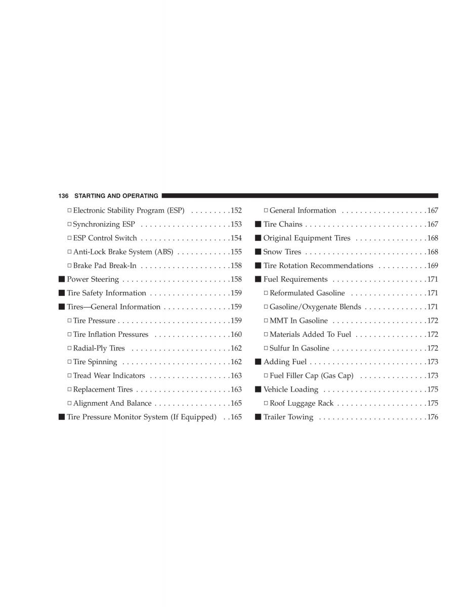 Chrysler Crossfire owners manual / page 136