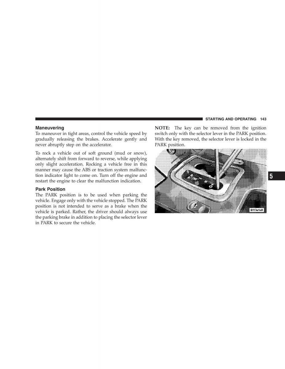 Chrysler Crossfire owners manual / page 143