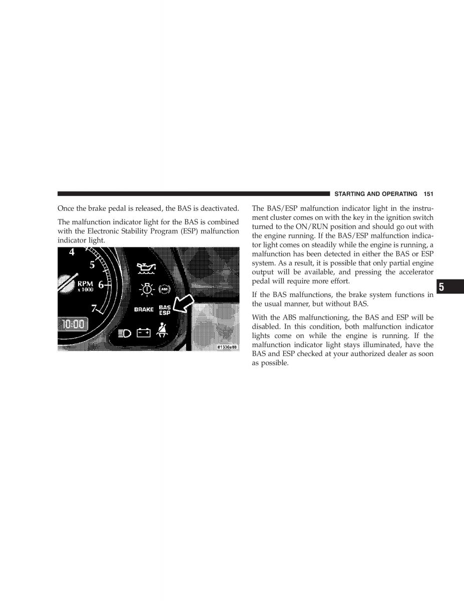 Chrysler Crossfire owners manual / page 151