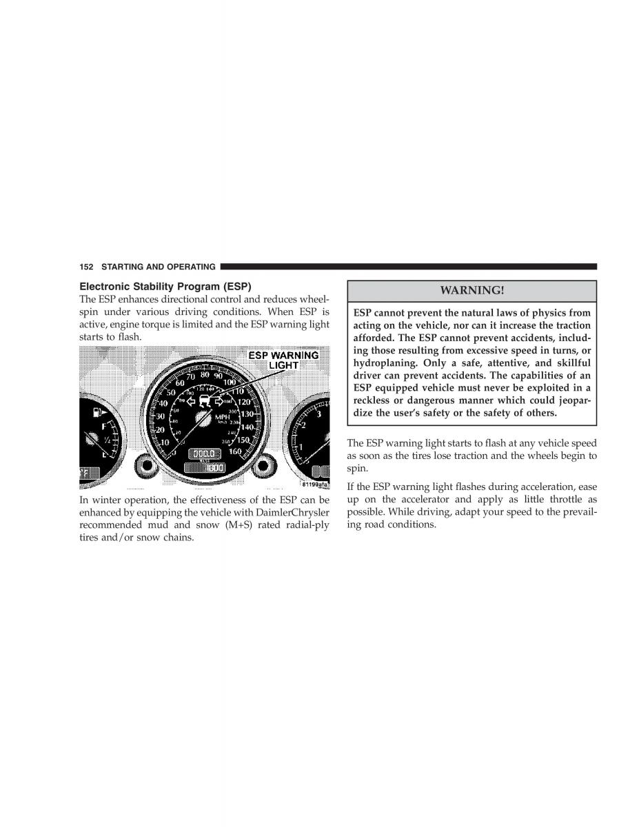 Chrysler Crossfire owners manual / page 152