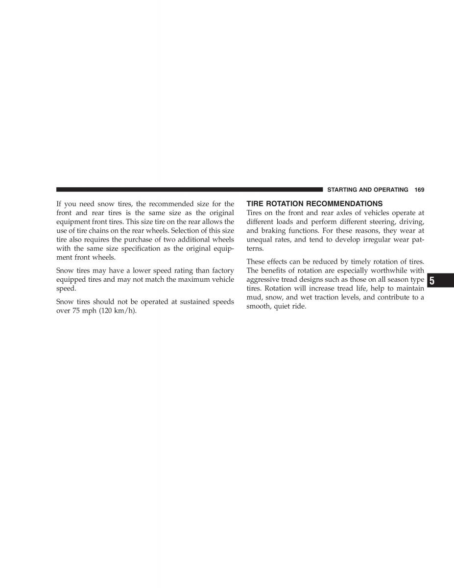 Chrysler Crossfire owners manual / page 169