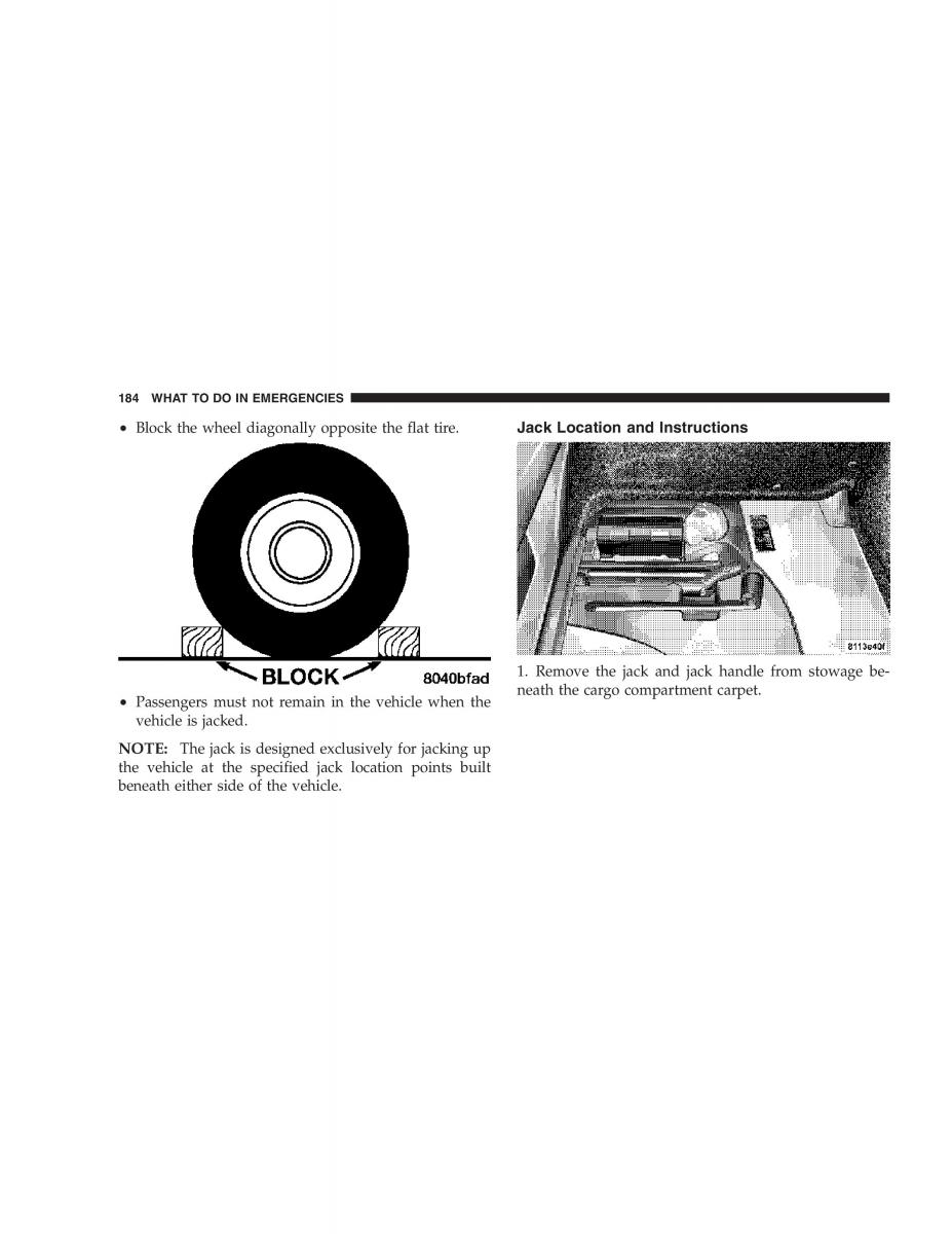 Chrysler Crossfire owners manual / page 184