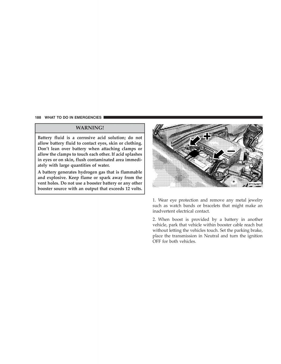 Chrysler Crossfire owners manual / page 188