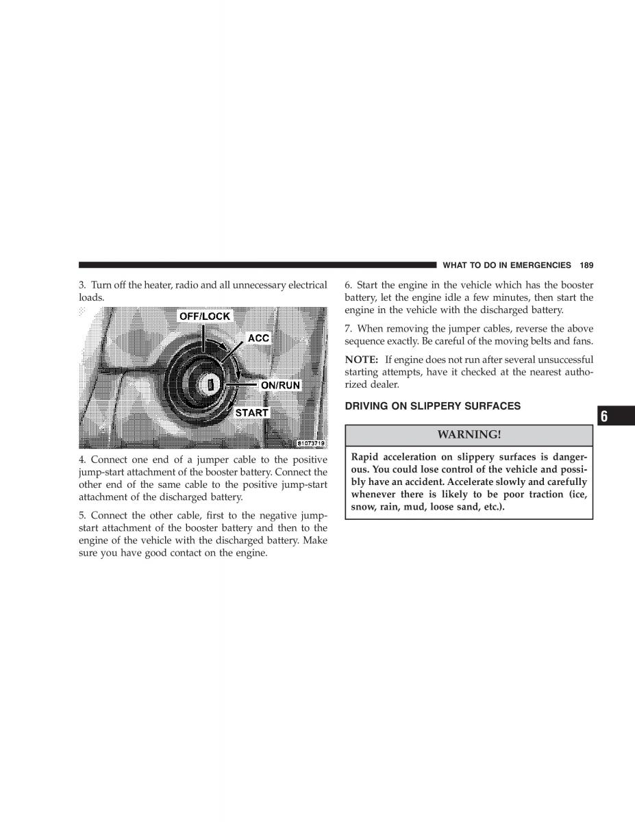 Chrysler Crossfire owners manual / page 189