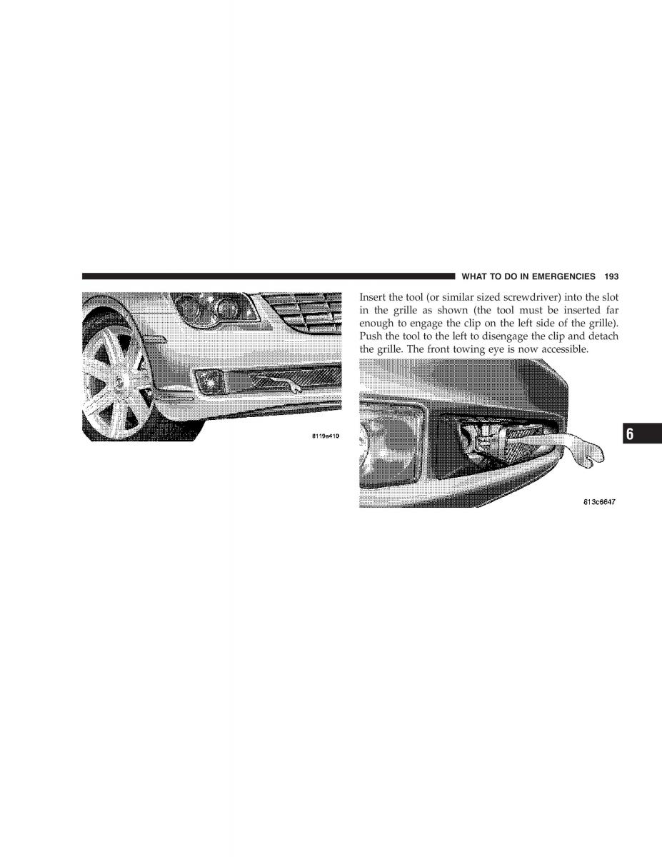 Chrysler Crossfire owners manual / page 193