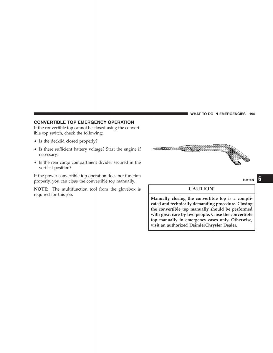 Chrysler Crossfire owners manual / page 195