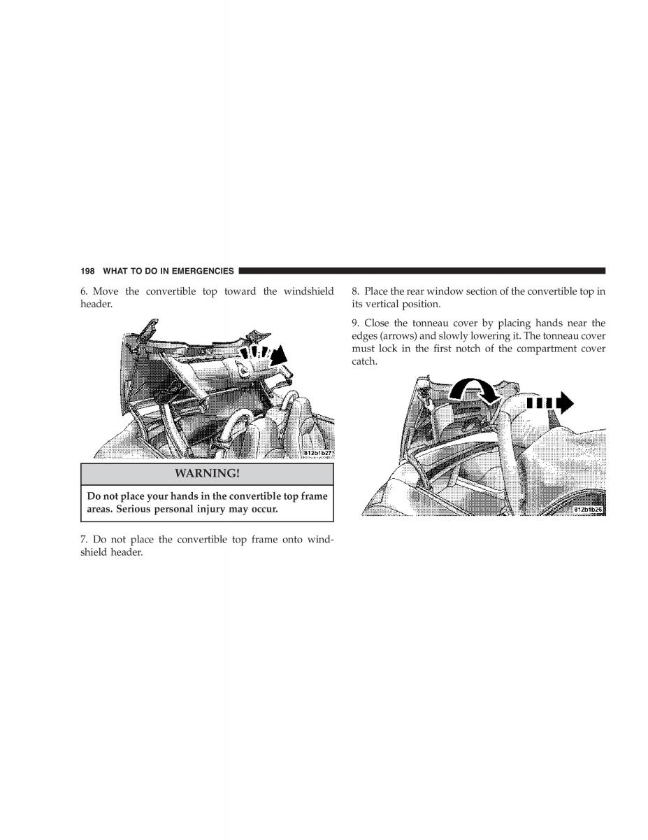 Chrysler Crossfire owners manual / page 198