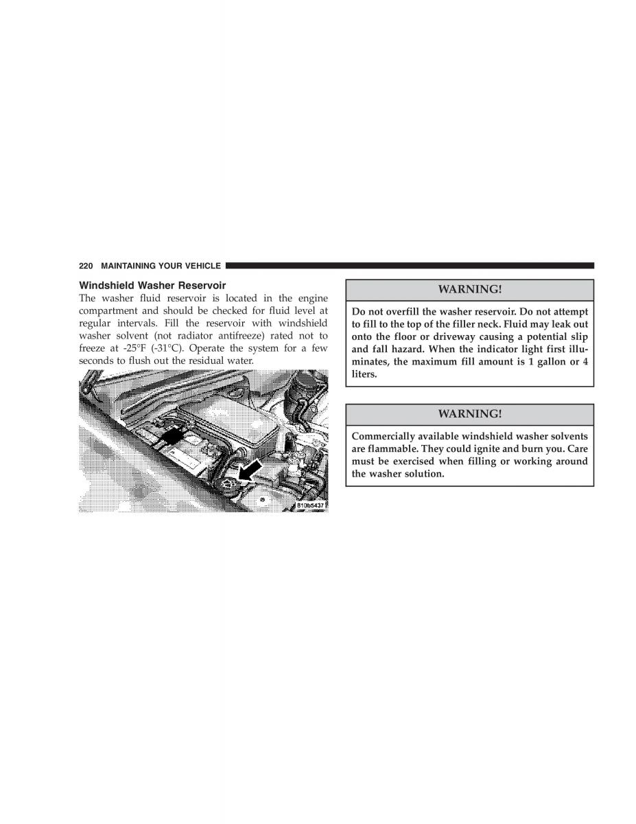 Chrysler Crossfire owners manual / page 220