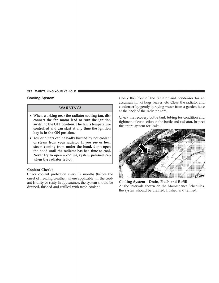 Chrysler Crossfire owners manual / page 222