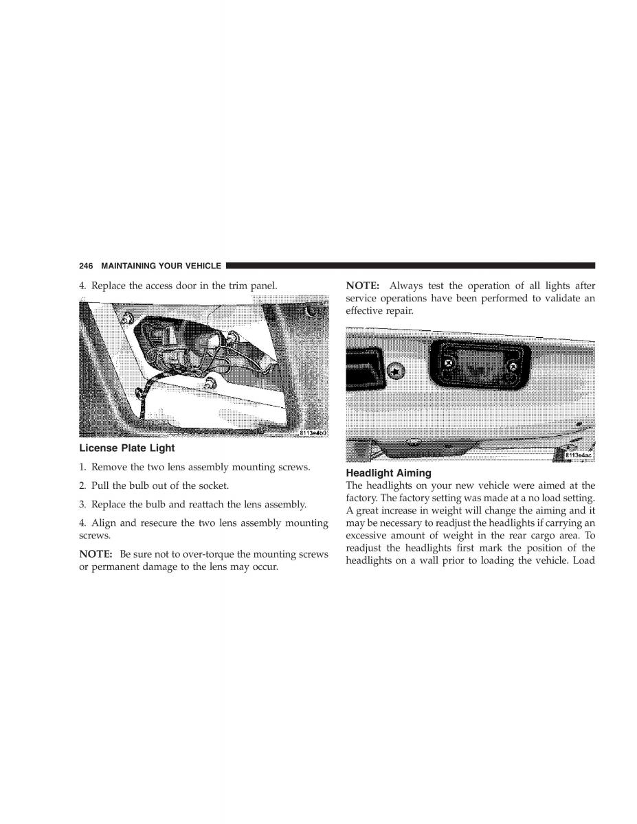 Chrysler Crossfire owners manual / page 246