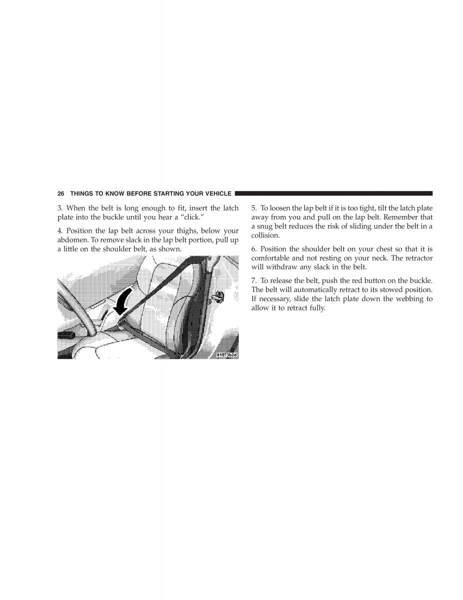 Chrysler Crossfire owners manual / page 26