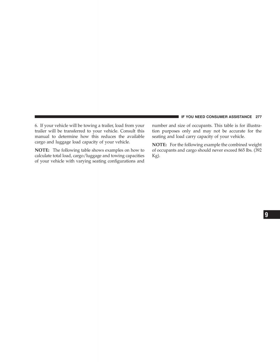 Chrysler Crossfire owners manual / page 277