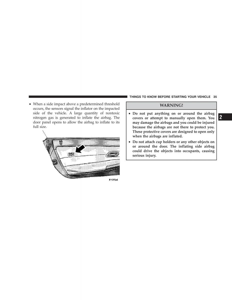 Chrysler Crossfire owners manual / page 35