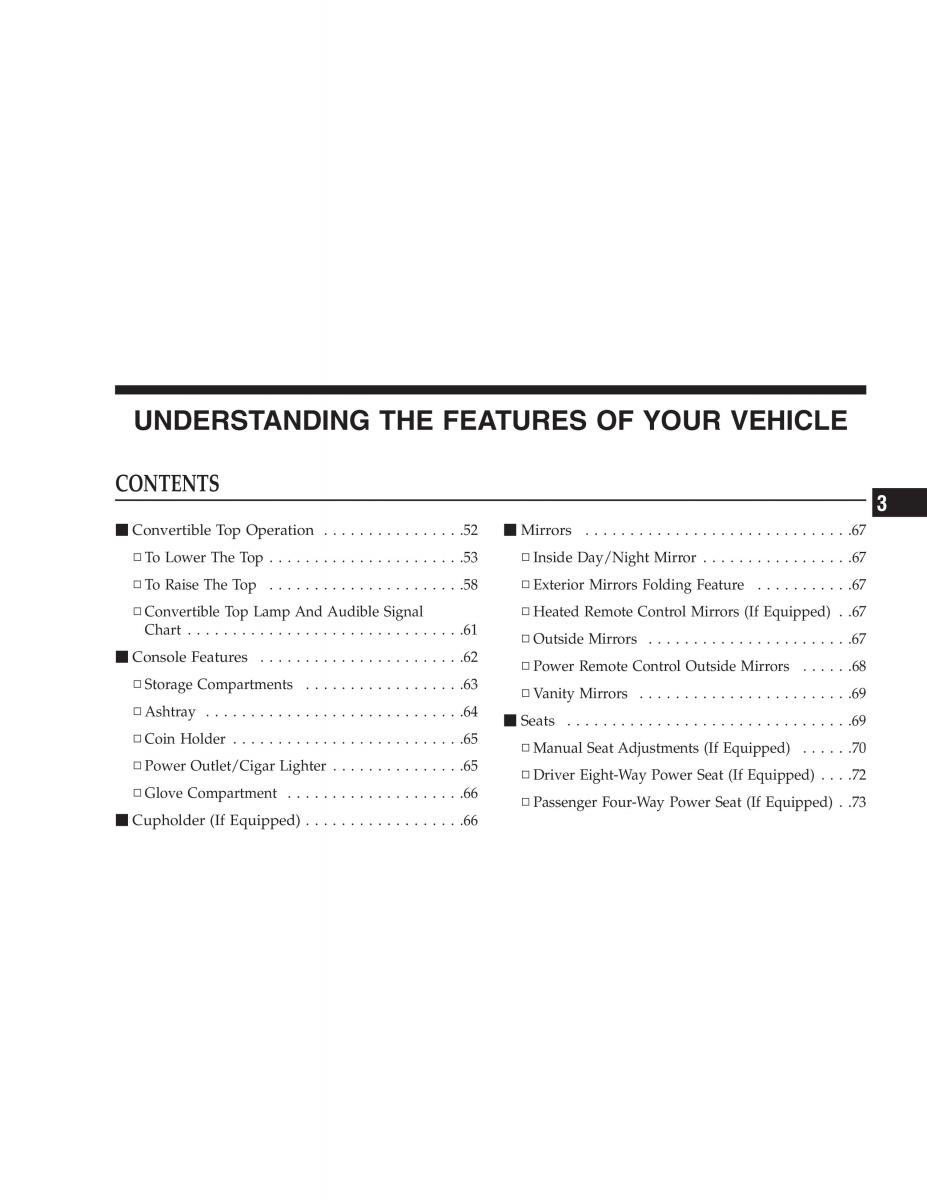 Chrysler Crossfire owners manual / page 49