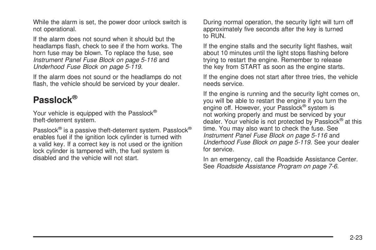 Hummer H2 owners manual / page 99