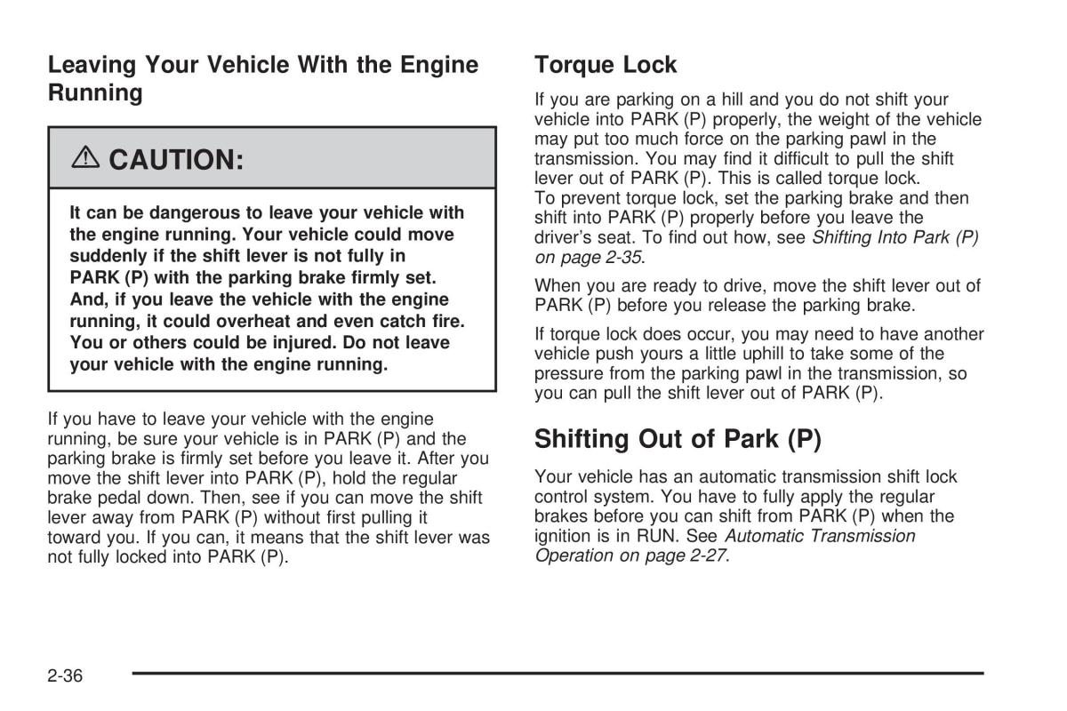 Hummer H2 owners manual / page 112