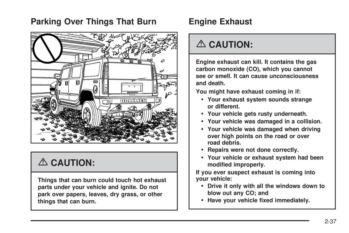 Hummer H2 owners manual / page 113